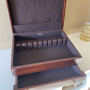 Lenox Beautiful Mahogany Silver Chest with Drawer Excellent Used Condition